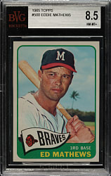 1965 Topps #500 Eddie Mathews BVG NM-MT+ 8.5