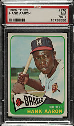 1965 Topps #170 Hank Aaron PSA NM 7 (ST)