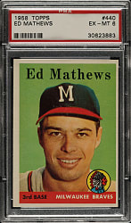 1958 Topps #440 Ed Mathews PSA EX-MT 6