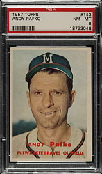 1957 Topps #143 Andy Pafko PSA NM-MT 8
