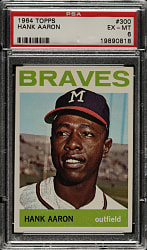 1964 Topps #300 Hank Aaron PSA EX-MT 6
