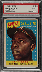 1958 Topps #488 Hank Aaron All-Star PSA NM 7