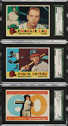 1960 Topps SGC NM/MT 88 Trio: Charlie Lau, Chuck Cottier and Del Crandall
