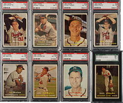 1957 Topps PSA- and SGC-Graded Collection (8)
