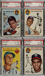 1954 Topps PSA- and SGC-Graded Collection (16)