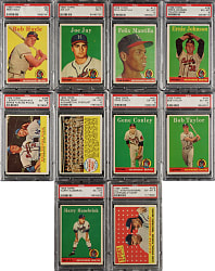 1958 Topps PSA-Graded Collection (10)