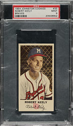 1954 Johnston Cookies #35 Robert Keely PSA MINT 9