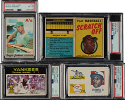 1970 to 1972 Topps and O-Pee-Chee PSA- and SGC-Graded Collection (11) Including Hank Aaron, Roberto Clemente and Reggie Jackson