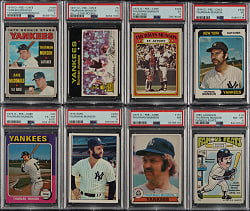 1970 to 1980 O-Pee-Chee and SSPC Thurman Munson PSA-Graded Collection (8)