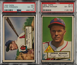 1952 Topps #97 Earl Torgeson and #115 George Munger PSA EX-MT 6 Pair