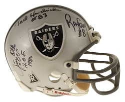 Oakland Raiders Hall of Fame Multi-Signed Mini Helmet Including Willie Brown, Ray Guy, and Jim Otto