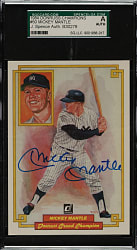 Signed 1984 Donruss Grand Champions #50 Mickey Mantle SGC/JSA Authentic