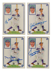 Signed 1984 Donruss Grand Champions #1 Babe Ruth Collection (12) Including Willie Mays, Yogi Berra and Joe DiMaggio