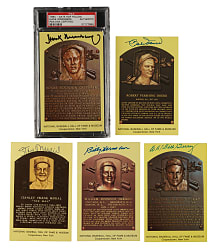 Signed Yellow Hall of Fame Postcard Collection (5)