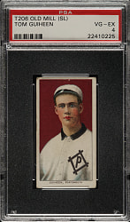 1909-1911 T206 White Border Tom Guiheen Southern Leaguer PSA VG-EX 4 - Old Mill Back