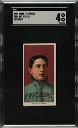 1909-1911 T206 White Border Vic Willis Portrait SGC VG/EX 4