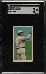1909-1911 T206 White Border John McGraw Finger in Air SGC VG 3