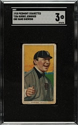 1909-1911 T206 White Border Hughie Jennings One Hand Showing SGC VG 3