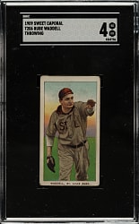 1909-1911 T206 White Border Rube Waddell Throwing SGC VG/EX 4