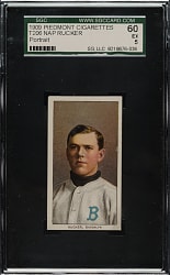 1909-1911 T206 White Border Nap Rucker Portrait SGC EX 60