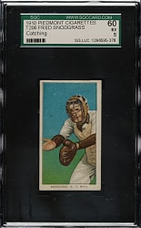 1909-1911 T206 White Border Fred Snodgrass Catching SGC EX 60