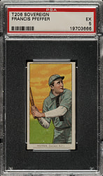 1909-1911 T206 White Border Francis Pfeffer PSA EX 5 - Sovereign 460 Back