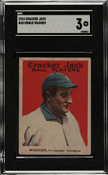 Lot # 2: 1914 E145 Cracker Jack #68 Honus Wagner SGC VG 3