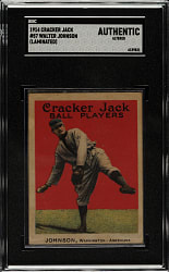1914 E145 Cracker Jack #57 Walter Johnson SGC Authentic