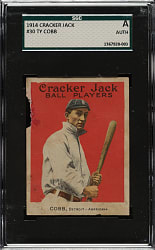 1914 E145 Cracker Jack #30 Ty Cobb SGC Authentic