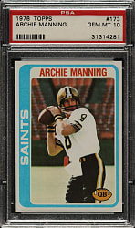 1978 Topps Football #173 Archie Manning PSA GEM MINT 10