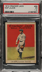 1914 E145 Cracker Jack #66 Nap Lajoie PSA FAIR 1.5