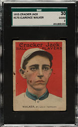 1915 E145 Cracker Jack #173 Tilly Walker SGC GOOD 30