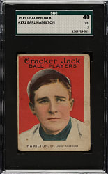 1915 E145 Cracker Jack #171 Earl Hamilton SGC VG 40