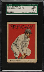 1915 E145 Cracker Jack #106 Joe Birmingham SGC VG/EX+ 55