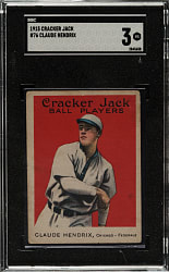 1915 E145 Cracker Jack #76 Claude Hendrix SGC VG 3
