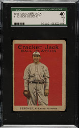 1915 E145 Cracker Jack #110 Bob Bescher SGC VG 40