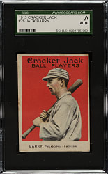 1915 E145 Cracker Jack #28 Jack Barry SGC Authentic