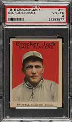 1915 E145 Cracker Jack #11 George Stovall PSA VG-EX 4