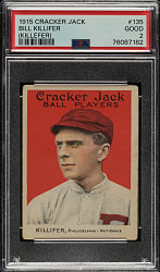 1915 E145 Cracker Jack #135 William Killifer PSA GOOD 2