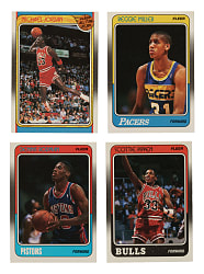 1988-1989 Fleer Basketball Near-Complete Set (129/132) Plus Near-Complete Stickers Set (9/11)