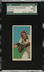 1909-1911 T206 White Border Fred Snodgrass Catching SGC VG/EX+ 55 - Sovereign 350 Back