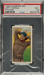 1909-1911 T206 White Border Lefty Leifield Pitching PSA VG+ 3.5 - Sovereign 350 Back