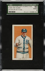 1909-1911 T206 White Border Joe Dunn SGC VG/EX 50 - Sovereign 350 Back