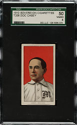 1909-1911 T206 White Border Doc Casey SGC VG/EX 50 - Sovereign 350 Back