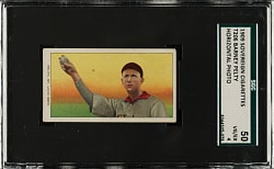 1909-1911 T206 White Border Barney Pelty Horizontal SGC VG/EX 50 - Sovereign 150 Back