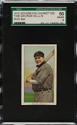 1909-1911 T206 White Border George Mullin with Bat SGC VG/EX 50 - Sovereign 350 Back
