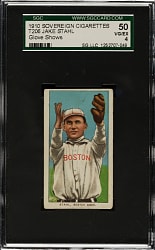 1909-1911 T206 White Border Jake Stahl Glove Shows SGC VG/EX 50 - Sovereign 350 Back
