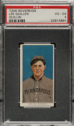 1909-1911 T206 White Border Lee Quillen PSA VG-EX 4 - Sovereign 350 Back