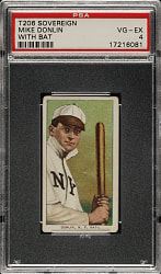 1909-1911 T206 White Border Mike Donlin with Bat PSA VG-EX 4 - Sovereign 350 Back