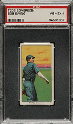 1909-1911 T206 White Border Bob Ewing PSA VG-EX 4 - Sovereign 150 Back